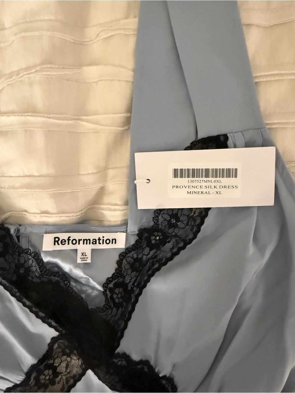 Reformation Provence Silk Dress in Mineral - Picture 6 of 6